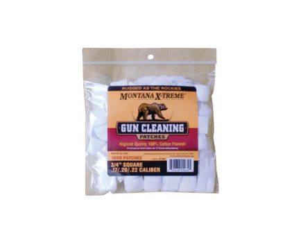 Montana X-Treme .17 Cal/.22 Cal 0.75" x 0.75" Square Patch, 1000/Bag