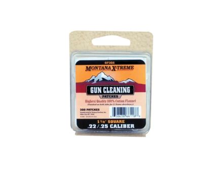 Montana X-Treme .22 Cal/.25 Cal 1.13" x 1.13" Square Patch, 200/Bag