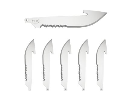 Outdoor Edge Knives 6-Pack 50% Serrated Replacement Blade Drop Point