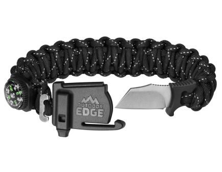 Outdoor Edge ParaSpark Survival Bracelet Knife Large, Black