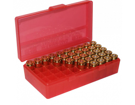 MTM FlipTop Ammo Box 38spl .357 MAG-Red-50rd-P50-38-29
