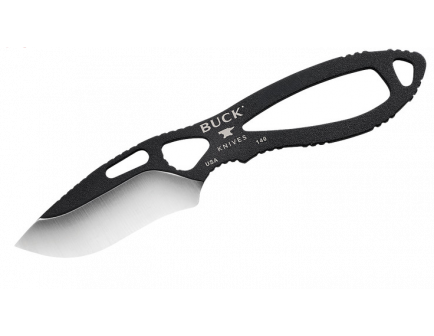Buck Packlite Skinner, Blackpowder Coated Finish, Sheath - 0143BKSB