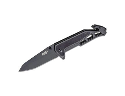 Smith & Wesson M&P Border Guard Spring Assist Folding Knife and Tool Tanto, Black