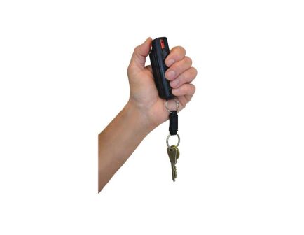 Personal Security Pepper Spray w/Black Hard Case and Key Ring, 1/2 oz