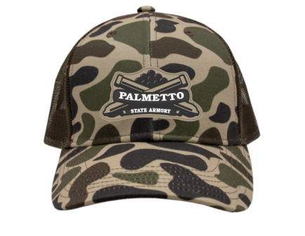 PSA Mesh Back Cap w/Cannon Logo Patch, Green Camo