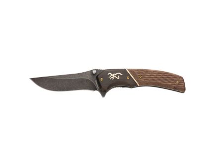 Browning Hunter Folding Knife Clip Point, Walnut