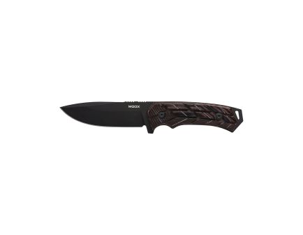 WOOX Cutlery Rock 62 X-Grip Fixed Knife Drop Point, Micarta Brown