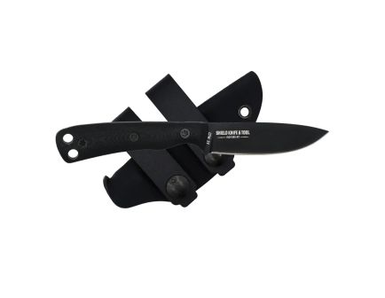 Shield Knife & Tool Ascent Fixed Knife Drop Point, Black