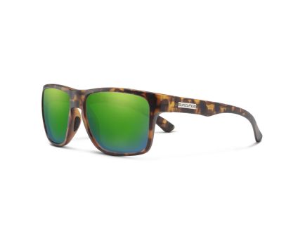 Suncloud Rambler Polarized Sunglasses - Matte Tortoise - Green Mirror