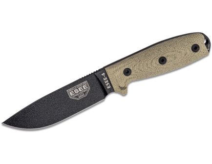 Esee Knives ESEE-4 black blade, green canvas micarta 3D handle, black sheath