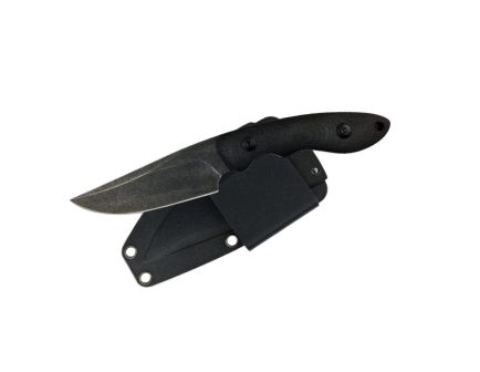 American Buffalo Knife & Tool Shadow Predator Fixed Drop Point Knife, Black - AB004B