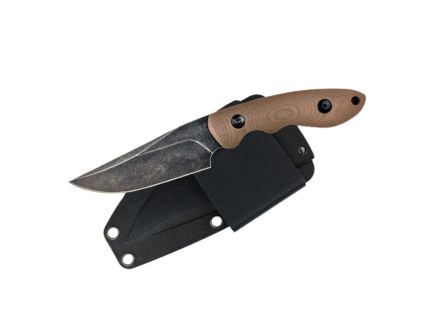 American Buffalo Knife & Tool Shadow Predator Fixed Drop Point Knife, Brown - AB004T