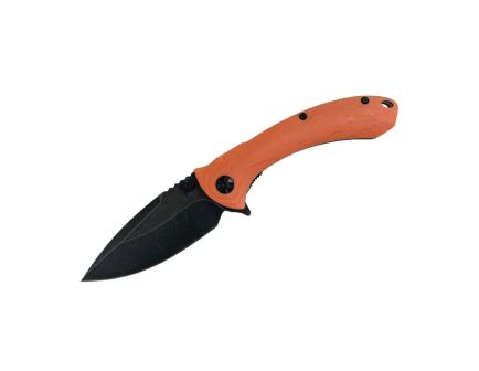 American Buffalo Knife & Tool Elite Shadow Protector II Folding Drop Point Knife, Orange - AB023H