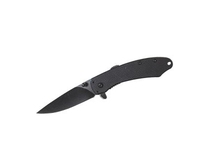American Buffalo Knife & Tool AB Elite Ember Assisted/Folding Knife Drop Point, Black