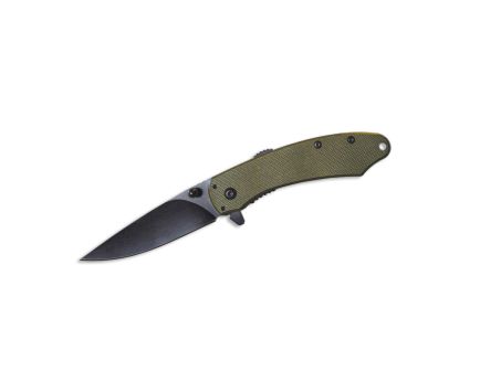 American Buffalo Knife & Tool AB Elite Ember Assisted/Folding Knife Drop Point, Green