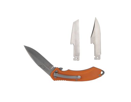 American Buffalo Knife & Tool AB Elite Switch Folder Folding Knife Clip Point/Drop Point/Saw, Orange