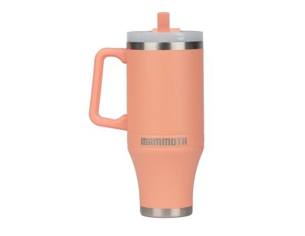 Mammoth Ascent Tumbler w/Handle and Straw, 40 oz Coral
