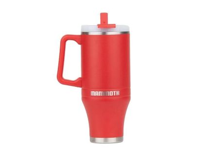 Mammoth Ascent Tumbler w/Handle and Straw, 40 oz Red