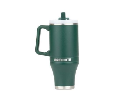 Mammoth Ascent Tumbler w/Handle and Straw, 40 oz Dark Green