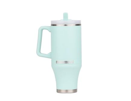 Mammoth Ascent Tumbler w/Handle and Straw, 40 oz Sea Foam