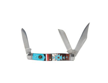 American Buffalo Knife & Tool Stockman Sunset Series II Folding Knife Clip Point/Sheepsfoot/Spey