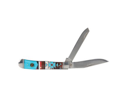 American Buffalo Knife & Tool Roper Trapper Sunset Series II Folding Knife Clip Point/Spey