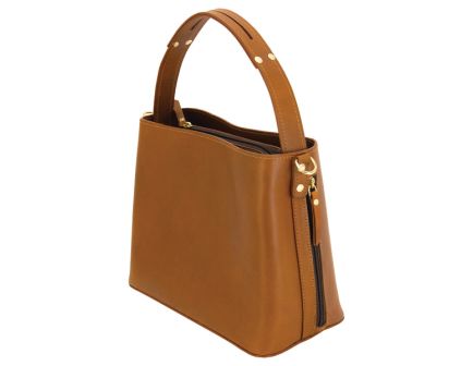 Rugged Rare S&W Bucket Tote Holster Ambidextrous Vegan Leather, Tan