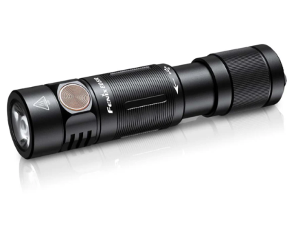 Fenix Black 400 Lumen Rechargeable Mini Flashlight - FX-E05R-BLACK
