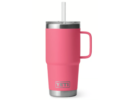 Yeti Rambler 25 oz Straw Mug, Tropical Pink