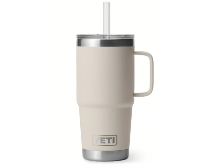 Yeti Rambler 25 oz Straw Mug, Cape Taupe