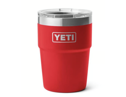 YETI Rambler 16 oz Stackable Tumbler with MagSlider Lid, Rescue Red