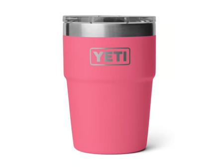 YETI Rambler 16 oz Stackable Tumbler with MagSlider Lid, Tropical Pink
