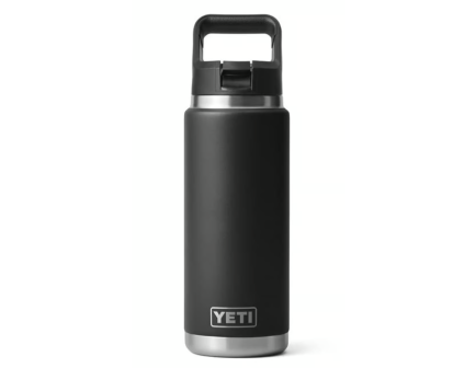 YETI Rambler 26 oz Bottle with Straw Cap, Black