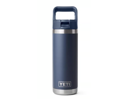 YETI Rambler 18 oz Bottle with Straw Cap, Navy