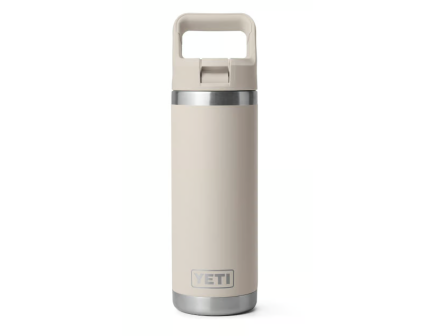 YETI Rambler 18 oz Bottle with Straw Cap, Cape Taupe