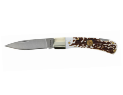 Uncle Henry Lockback Folding Drop Point Knife, Staglon - 1259495