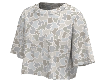 Local Boy Local Girl Boxy Crop Tee, Forest Camo Saltwater - Small