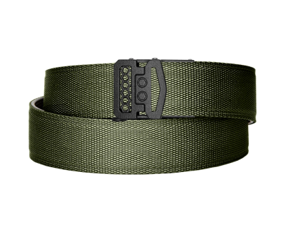 Kore Essentials Tactical Nylon Gun Belt, Ranger Green - X10 Black Buckle - X10-TACGRN