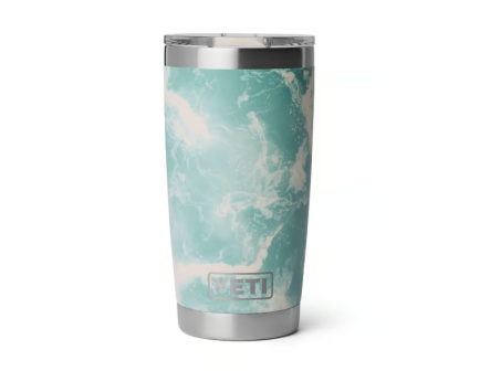 Yeti Rambler 20 oz Tumbler MagSlider - Seafoam Pattern