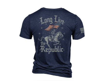 Nine Line T-Shirt Long Live, Navy - Small