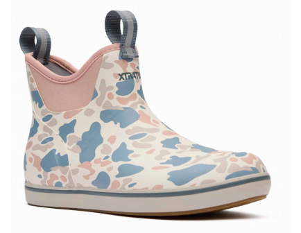 Xtratuf Women's Ankle Deck Boot, Ivory Duck Camo - 10