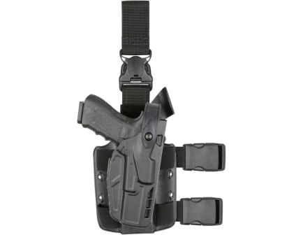 Safariland 7305 - 7TS ALS/SLS Tactical Ruger American 9/40 Thigh Holster RH Nylon Blend, Black