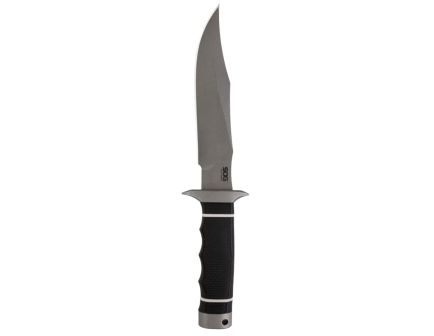 SOG Knives Tech Bowie Fixed Knife Clip Point, Black