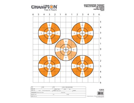 Champion SHOTKEEPER SIGHTIN SCOPE TARGETLARGE 12PK 45551