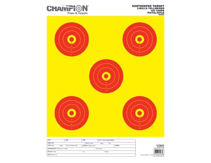 Champion SHOTKEEPER 5BULLS BRIGHT YELLOW/REDLARGE 12 PK 45563
