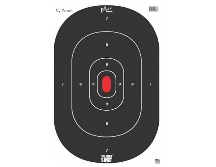 Pro Shot Splattershot 12"x17" Silhouette Heavy Paper Black Targets, 8 Pack - SILH-INTP-8PK