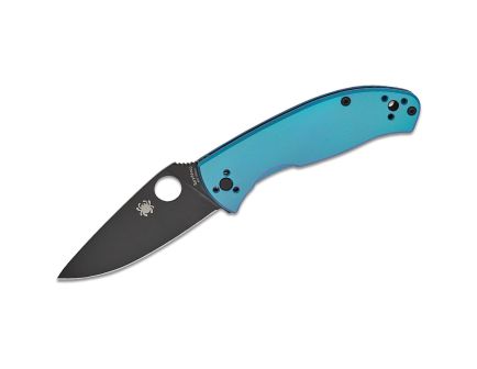 Spyderco Tenacious R.I.L. Folding Drop Point Knife, Blue - C122TIBLBKP