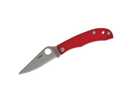 Spyderco Honeybee Slipjoint Clip Point Knife, Red - C137GRDP