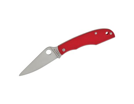 Spyderco Grasshopper Slipjoint Clip Point Knife, Red - C138GRDP