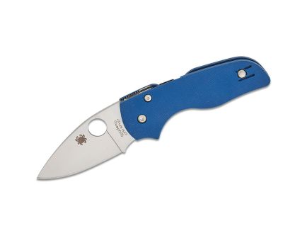 Spyderco Lil' Native Folding Drop Point Knife, Cobalt Blue - C230GPCBL